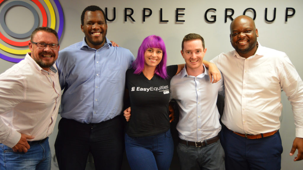 Featured image from left to right: Easy Equities' Ettienne Myburgh, Investsure COO and co-founder Mbulelo Mpofana, Easy Equities' Carly Barnes, Investsure co-founders Shane Curran, and Ignatious Nkwinika (Supplied)