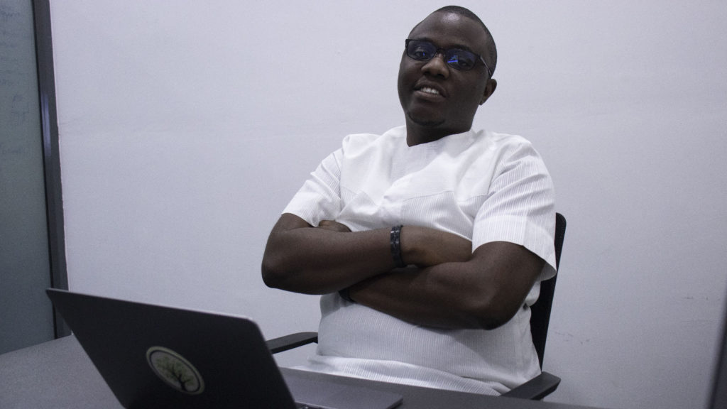 Featured image: Farmcrowdy CEO Onyeka Akumah at the startup’s Lagos office (Supplied)