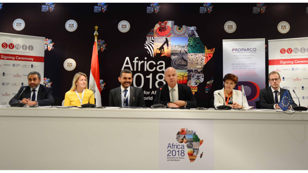 Featured image: Sawari Ventures team with investors during the signing ceremony yesterday (9 December) on the sidelines of the last day of the Africa 2018 Business Forum in Sharm El Sheikh in Egypt