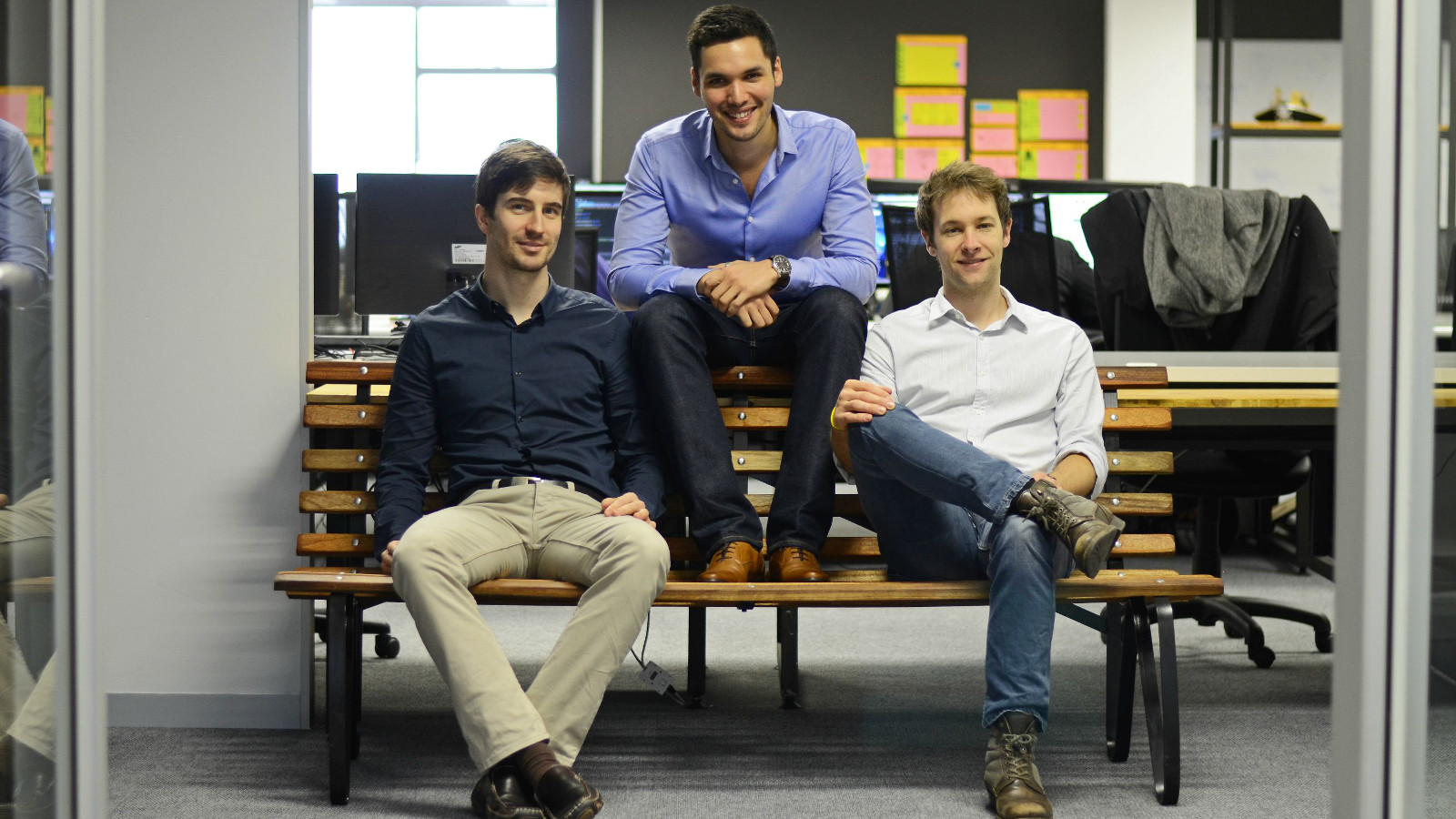 Featured image (From left to right ): WhereIsMyTransport founders Chris King, Devin de Vries and Dave New (Supplied)