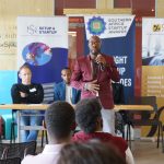 Featured image: Setup A Startup CEO and Southern African Startup Awards founder and CEO McKevin Ayaba speaking at the launch of the 2019 Southern Africa Startup Awards (Supplied)