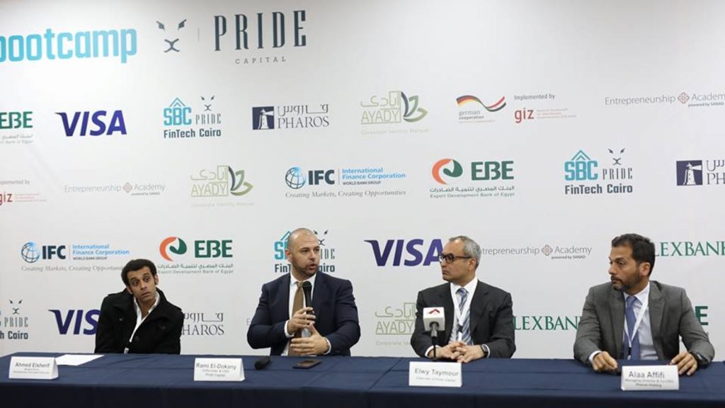 Featured image, left to right: Startupbootcamp-Pride FinTech Cairo director Ahmed Elsherif, Pride Capital CEO Rami El Dokany, Pharos Holdings chairman and CEO Elwy Taymour and Pharos Holdings managing director and CEO Alaa Al Afifi (Pride Capital via Facebook)