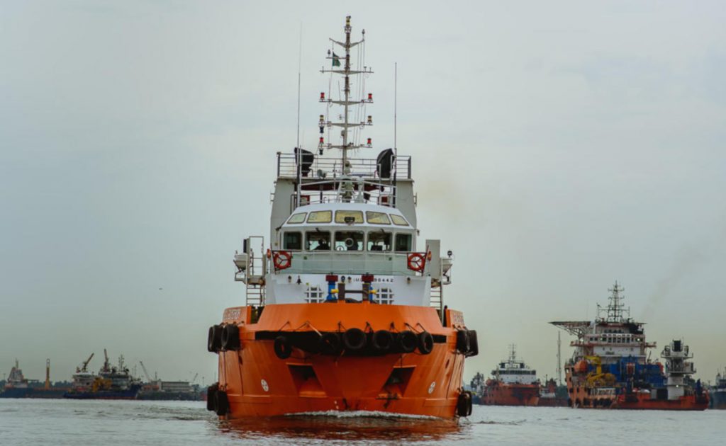 Featured image: An MVXchange vessel, ENL Superior AHT (Anchor Handling Tug) sailing-off to Otakikpo field, offshore Nigeria for a spot charter (MVXchange via LinkedIn)