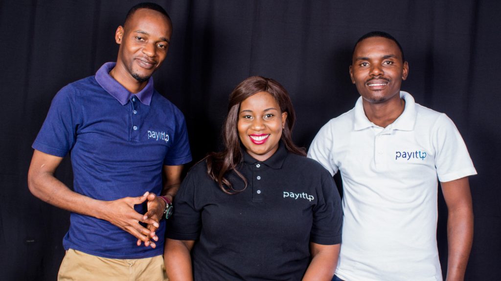 Featured image, left to right: Payitup founding team president Ronald Tapfuma Rwodzi, CEO Aretha Gonyora, and COO Kenneth Tafadzwa Matikizha (Supplied)