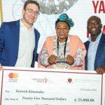 Featured image, left to right: African Leadership Academy vice president growth and entrepreneurship Josh Adler, KIM's School Complex founder Yannick Kimanuka and Mastercard Foundation programme manager Koffi Assouan (Supplied)