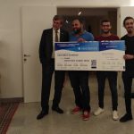 Featured image: Members of Seemba's team posing with their Seedstars Tunis prize
