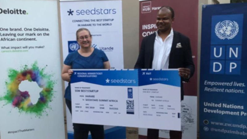 Featured image, left to right: Participants at Seedstars Harare including Africabookings area representative for Zimbabwe, Zambia and Botswana Thulise Mhlanga(Seedstars)