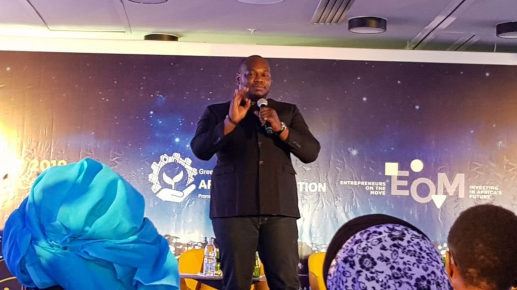 Featured image: Lifiled founder and CEO Ange Frederick Balma speaking at an Entrepreneurs On The Move Event (Africa Salons via Twitter)