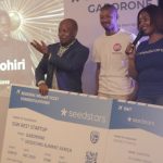 Featured image: Mohiri co-founder Thato Kasongo (middle) collecting the prize at Seedstars Gaborone with Seedspace Cape Town community manager Lorraine Davis (right) (Botswana Innovation Hub via Facebook)