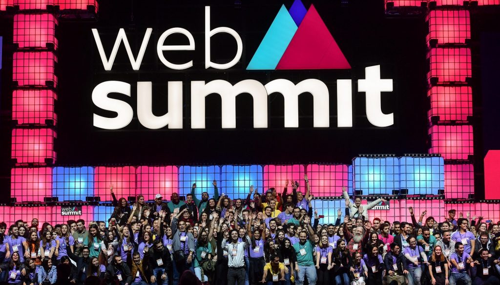 Web Summit Volunteers on Centre Stage following the final day of Web Summit 2019 at the Altice Arena in Lisbon, Portugal (Web Summit via Flickr CC BY 2.0) https://www.flickr.com/photos/websummit/49030027481/