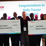 Featured image, left to right: Bosch Africa president Markus Thill, Hello Tractor's Ambima Munza and Jehiel Oliver, Bosch Africa executive vice president and chief digital officer mobility solutions Bernd Heinrichs, BuuPass's Wyclife Omandi and Sonia Kabra, and Bosch Mobility Solutions vice president for sales in Africa Yves Nono (Supplied)