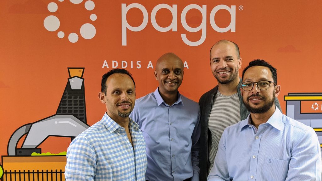 Featured image, left to right: Apposit co-founder and CEO Adam Abate, Simon Solomon, Eric Chijioke and Gideon Apposit (Paga via Medium)