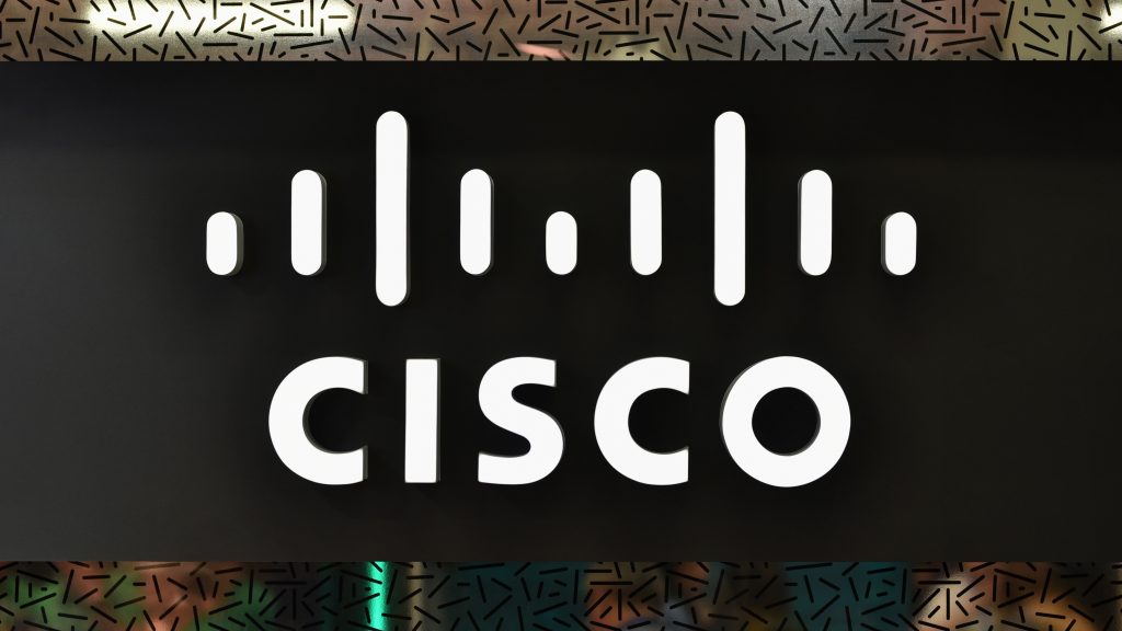Cisco logotype at their Kyiv office