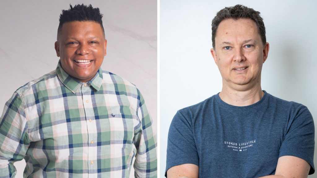 Ivor Price and Kobus Louwrens, the co-founders of the Food For Mzansi Group consisting of three South Africa-founded digital news start-ups. Photos: Supplied/Ventureburn
