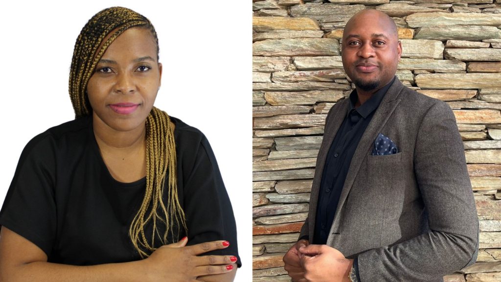 Learnerships: Prudence Mathebula, co-founder and managing director of Dynamic DNA, and Mthandazo Mabena, analyst at Singular Systems. Photos: Supplied/Ventureburn