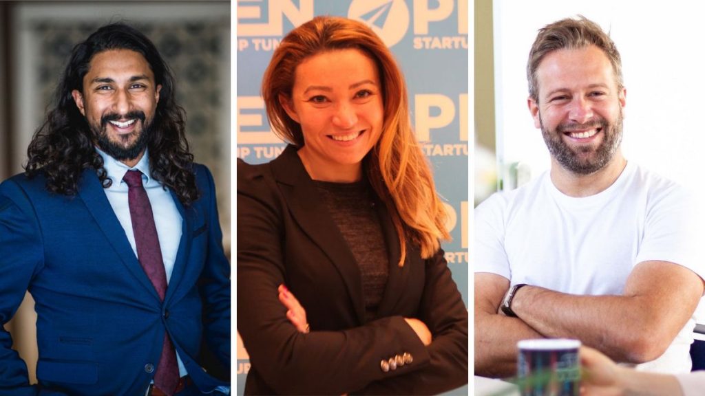 Speaking at AfricArena’s North African summit are (from the left) Zach George from Launch Africa Ventures, Dr Houda Ghozzi from Open Start-up Tunisia, and Breega founder Ben Marrel. Photos: Supplied/Ventureburn
