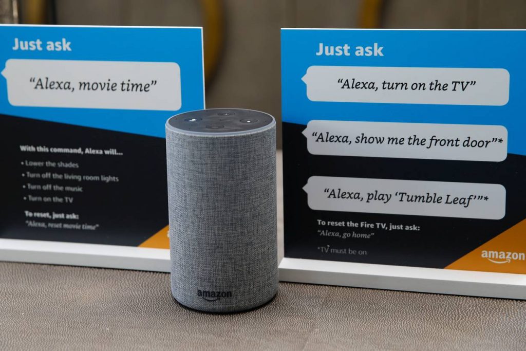 Conversational AI: Prompts on how to use Amazon's Alexa personal assistant are seen in an Amazon ‘experience centre’ in Vallejo, California, U.S., May 8, 2018. Picture taken May 8, 2018. REUTERS/Elijah Nouvelage