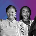 Celebrating GrindstoneX, an all-women accelerator from Grindstone and Naspers Labs, are Mamela Luthuli from Take Note IT, Simangele Mphahlele from Ejoobi, Zanele Matome from Welo Health, and Nikita Scott from On The Bench. Photo: Supplied/Ventureburn