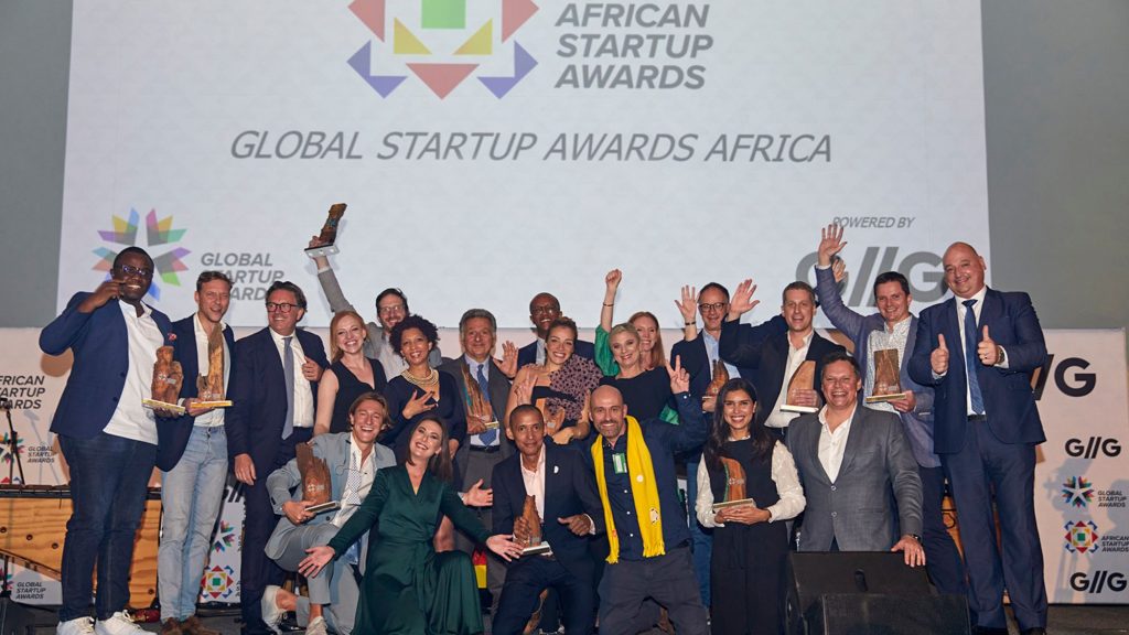 2022 winners of the Global Startup Awards Africa pictured at a gala dinner held in June this year. Photo: Supplied/Ventureburn