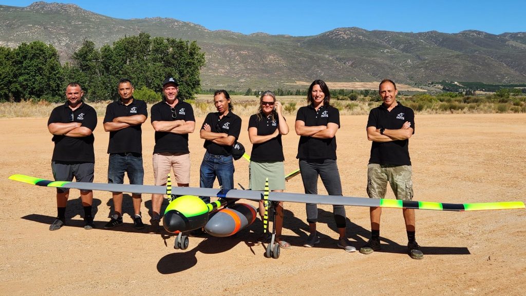 FlyH2 Aerospace team celebrates the successful maiden flights of Dragonfly V, their next-generation hydrogen-powered UAV. Photo: Supplied/Ventureburn