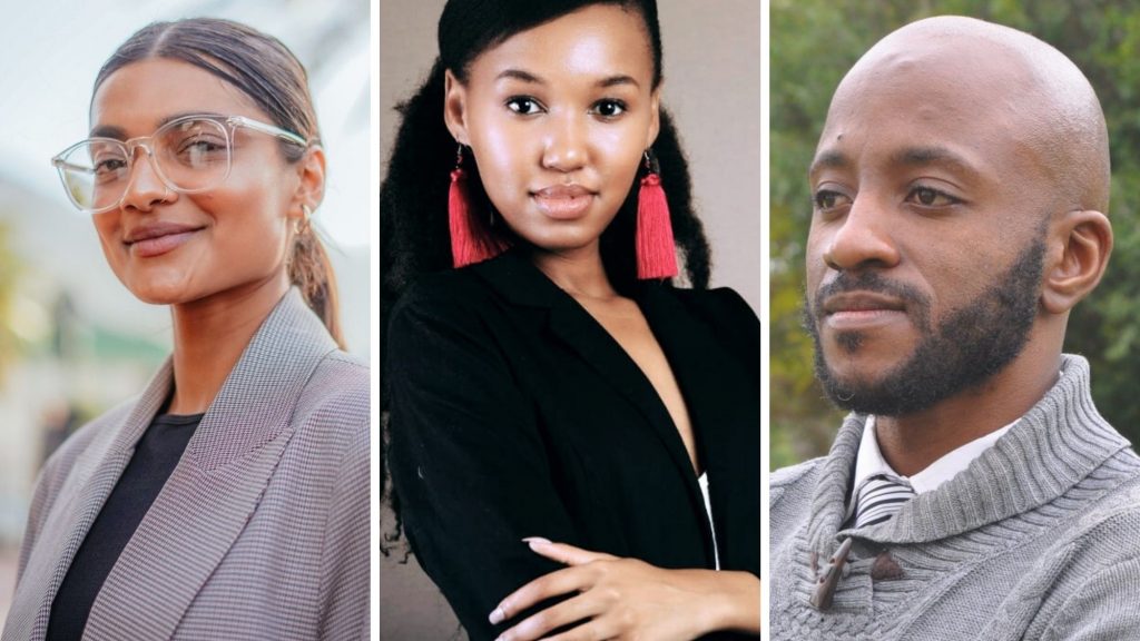Lawyered Up founder Serisha Barrat, Oneway Connect founder Sine Shabalala, and Aselukhanyo founder Mamkhhele Msongelwa. Their start-ups are among the lucky 16 selected for the tenth cohort of the FSAT Labs incubator. Photos: Supplied