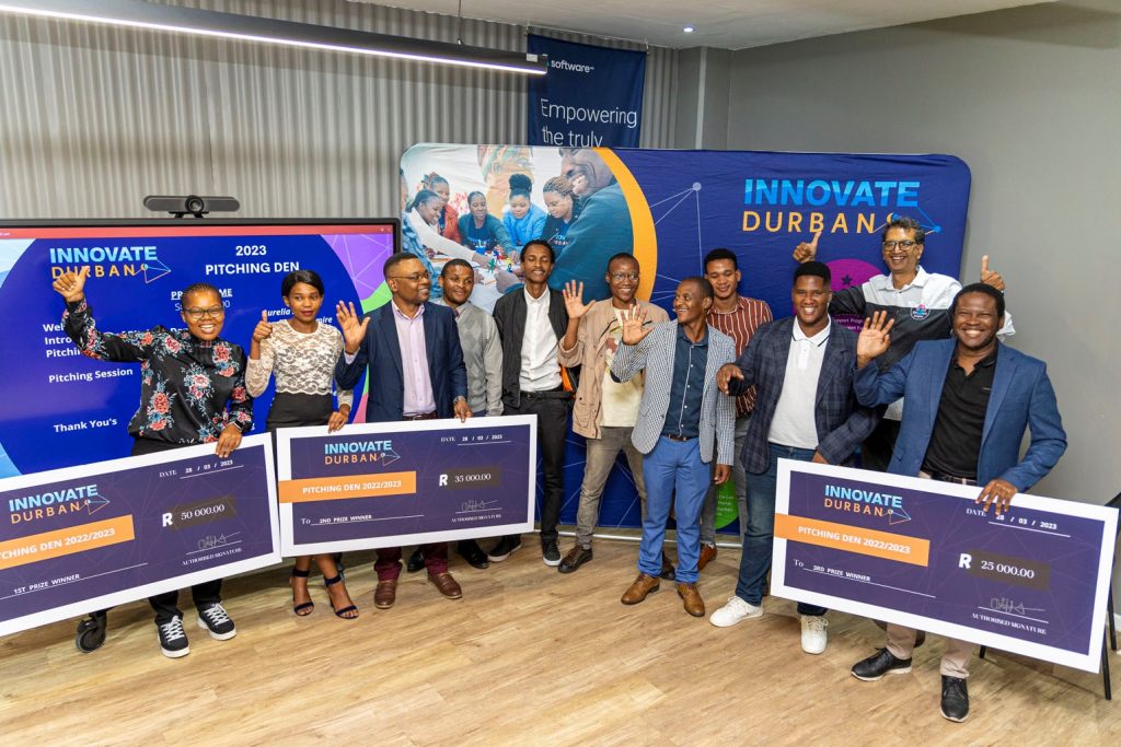 Participants and winners of the Innovate Durban Pitching Den.