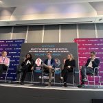 Exit strategy: Discussing the future of African start-ups at AfricArena’s Johannesburg summit were Allison Collier from Endevour, Zach George from Launch Africa, Brendan Mullen from Sacha Capital, Natalie Kolbe from Norrsken, and Akash Maharaj from Standard Bank. Photo: Supplied