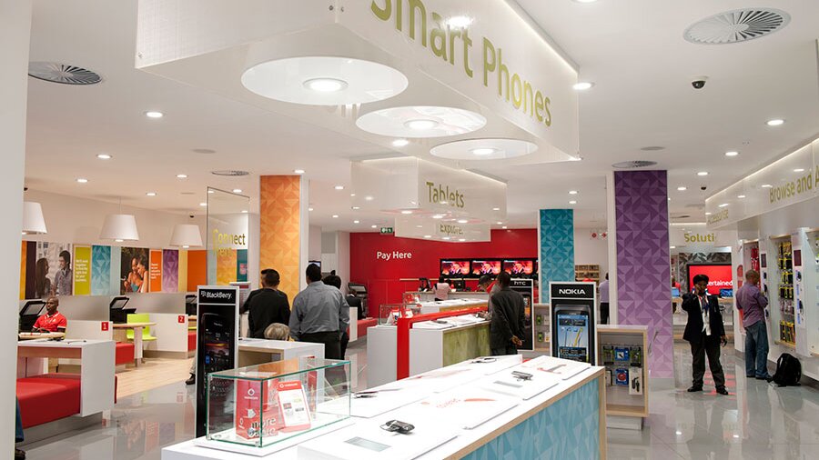 Interior of a Vodacom store