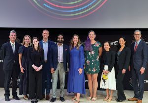 Celebrating the visionaries: Winners of the 2023 Milken-Penn GSE Education Business Plan Competition, including Skizaa Education, Unlocked Labs, and Storyshares, showcase the future of global edtech solutions. Photo: Supplied